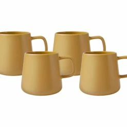 Blend Sala Mug 375ML Set Of 4 Mustard Gift Boxed