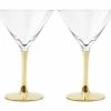 Everleigh Martini Glass 170ML Set Of 2 Gold Gift Boxed