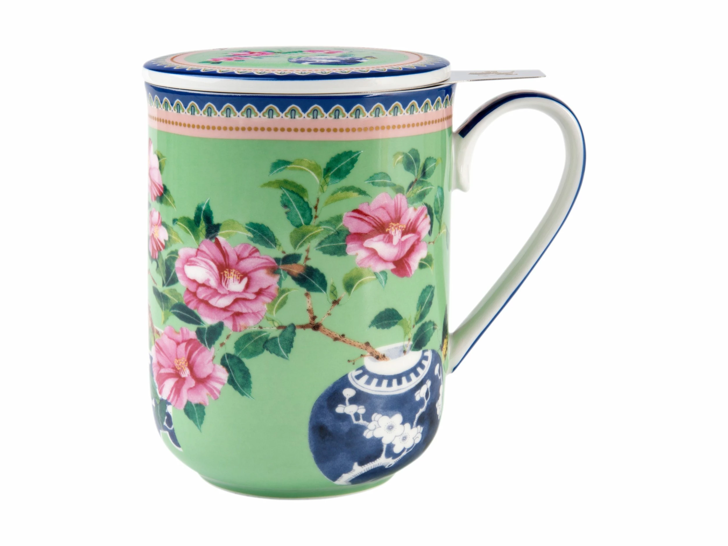 Gabby Malpas Jardin Mug With Infuser 340ML Camelia Gift Boxed 1 Gabby Malpas Jardin Mug With Infuser 340ML Camelia Gift Boxed