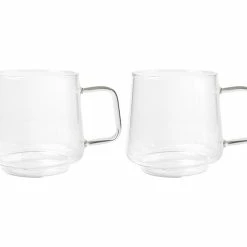 Blend Sala Glass Mug 400ML Set Of 2 Clear Gift Boxed