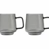 Blend Sala Glass Mug 400ML Set Of 2 Charcoal Gift Boxed