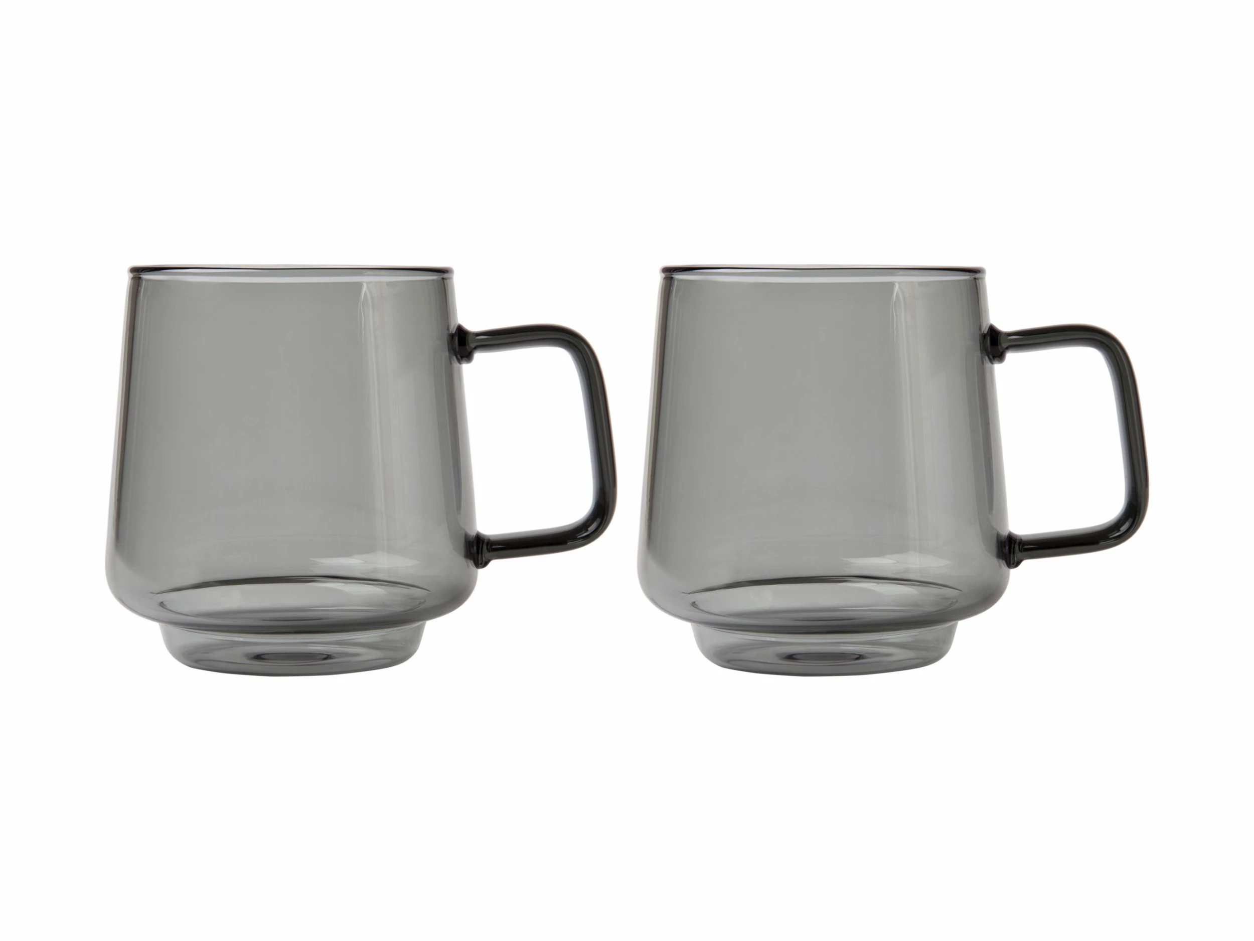 Blend Sala Glass Mug 400ML Set Of 2 Charcoal Gift Boxed 1 Blend Sala Glass Mug 400ML Set Of 2 Charcoal Gift Boxed