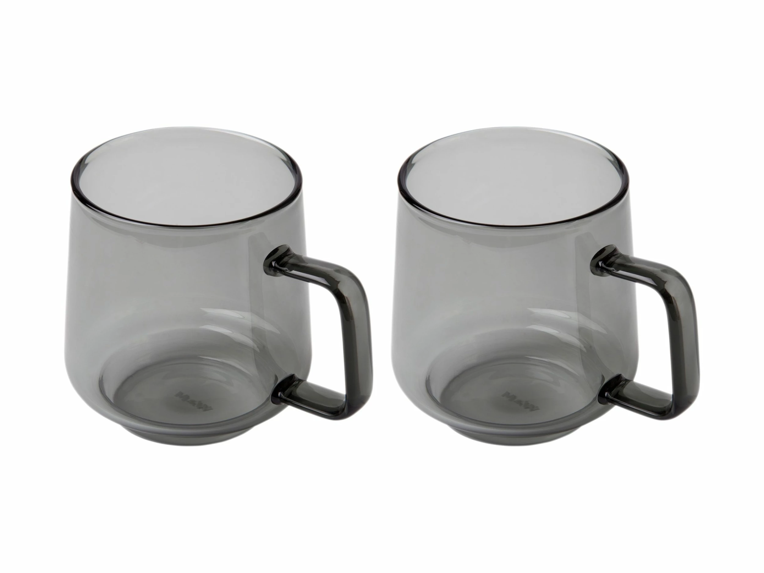 Blend Sala Glass Mug 400ML Set Of 2 Charcoal Gift Boxed 2 Blend Sala Glass Mug 400ML Set Of 2 Charcoal Gift Boxed - Image 2
