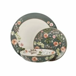 Arcadia Coupe Dinner Set 12pc Green Gift Boxed