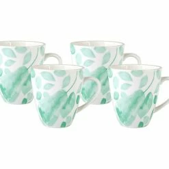 Giverny Coupe Mug Set Of 4 350ML Green Gift Boxed