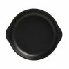 Caviar Black Plate With Handle 15.5x17cm