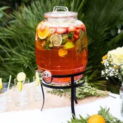 Barrel Drink Dispenser With Stand 10L Gift Boxed -homeless mug-shop barrel drink dispenser 2