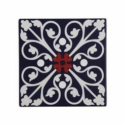 Medina Ceramic Square Tile Trivet Fes 15cm -homeless mug-shop du0069 1