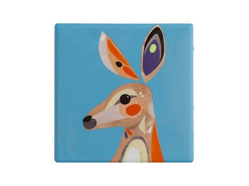 Pete Cromer Ceramic Square Tile Coaster Kangaroo 9.5cm 1 Pete Cromer Ceramic Square Tile Coaster Kangaroo 9.5cm
