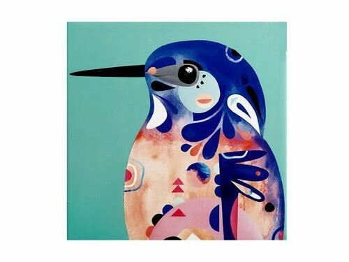 Pete Cromer Ceramic Square Trivet 20cm Azure Kingfisher 1 Pete Cromer Ceramic Square Trivet 20cm Azure Kingfisher