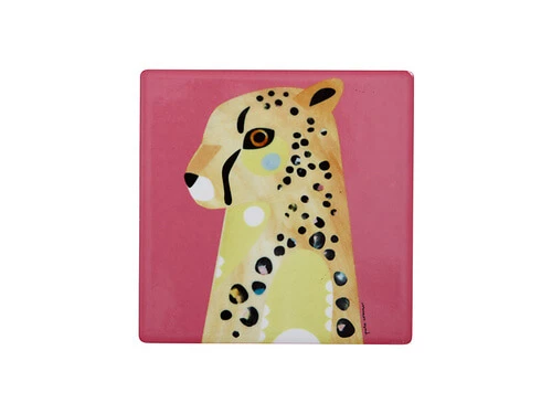 Pete Cromer Wildlife Ceramic Square Coaster 9.5cm Cheetah 1 Pete Cromer Wildlife Ceramic Square Coaster 9.5cm Cheetah