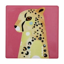 Pete Cromer Wildlife Ceramic Square Coaster 9.5cm Cheetah 3 Pete Cromer Wildlife Ceramic Square Coaster 9.5cm Cheetah -homeless mug-shop du0224 2