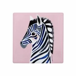 Pete Cromer Wildlife Ceramic Square Coaster 9.5cm Zebra