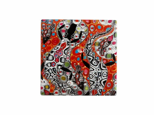 Melanie Hava Jugaig-Bana-Wabu Ceramic Square Coaster 10cm Crocodiles 1 Melanie Hava Jugaig-Bana-Wabu Ceramic Square Coaster 10cm Crocodiles
