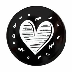 The Letterettes Ceramic Round Coaster 10.5cm Heart Gift Boxed