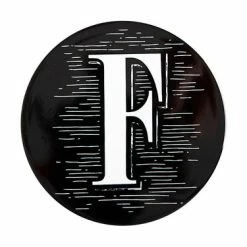 The Letterettes Ceramic Round Coaster 10.5cm F Gift Boxed""