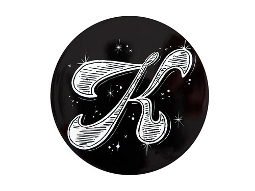 The Letterettes Ceramic Round Coaster 10.5cm K Gift Boxed"" 1 The Letterettes Ceramic Round Coaster 10.5cm K Gift Boxed""