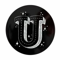 The Letterettes Ceramic Round Coaster 10.5cm U Gift Boxed""