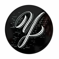 The Letterettes Ceramic Round Coaster 10.5cm Y Gift Boxed""