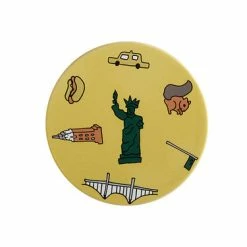 Megan McKean Cities Ceramic Round Coaster 10.5cm New York