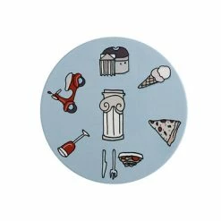 Megan McKean Cities Ceramic Round Coaster 10.5cm Rome