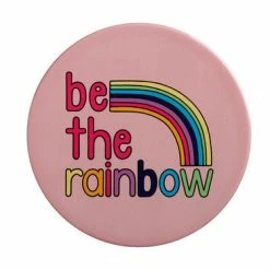Kasey Rainbow Be Kind Ceramic Coaster 10cm Be The Rainbow