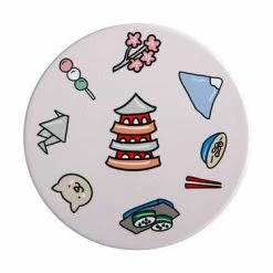 Megan McKean Cities Ceramic Round Coaster 10.5cm Tokyo