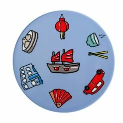 Megan McKean Cities Ceramic Round Coaster 10.5cm Hong Kong