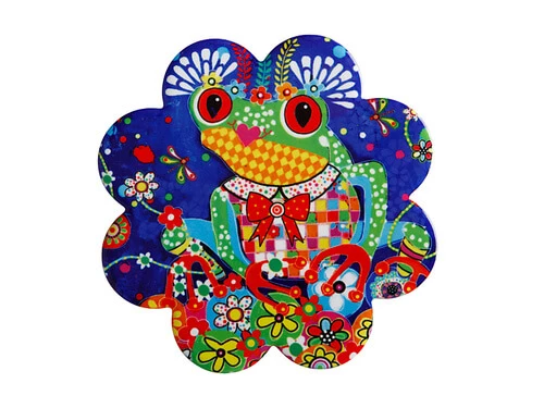 Donna Sharam Rainbow Jungle Ceramic Flower Coaster 10cm Bubbles & Banjo 1 Donna Sharam Rainbow Jungle Ceramic Flower Coaster 10cm Bubbles & Banjo