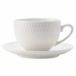 White Basics Diamonds Demi Cup & Saucer 90ML -homeless mug-shop dv0029 1