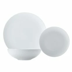 White Basics Diamonds Dinner Set 12 Piece