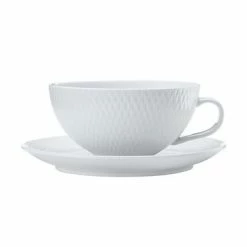 White Basics Diamonds Tea Cup & Saucer Low 250ML