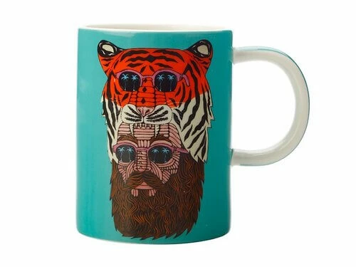 Mulga The Artist Mug 450ML Tiger Man 1 Mulga The Artist Mug 450ML Tiger Man