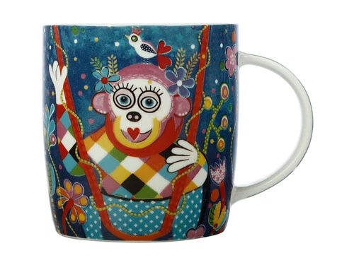 Donna Sharam Rainbow Jungle Mug 370ML Swinging Around Gift Boxed 1 Donna Sharam Rainbow Jungle Mug 370ML Swinging Around Gift Boxed