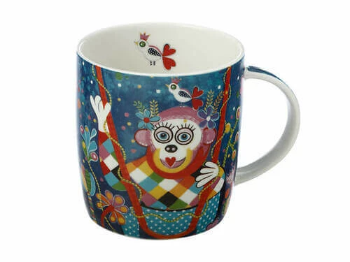 Donna Sharam Rainbow Jungle Mug 370ML Swinging Around Gift Boxed 2 Donna Sharam Rainbow Jungle Mug 370ML Swinging Around Gift Boxed - Image 2