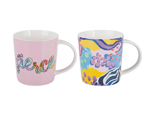 Kasey Rainbow Be Fierce Mug Set Of 2 380ML Fierce Gift Boxed 1 Kasey Rainbow Be Fierce Mug Set Of 2 380ML Fierce Gift Boxed