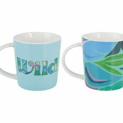 Kasey Rainbow Be Fierce Mug Set Of 2 380ML Wild Gift Boxed -homeless mug-shop dx1285 side