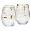 Celebrations Stemless Glass 500ML Set Of 2 Naughty Nice Gift Boxed