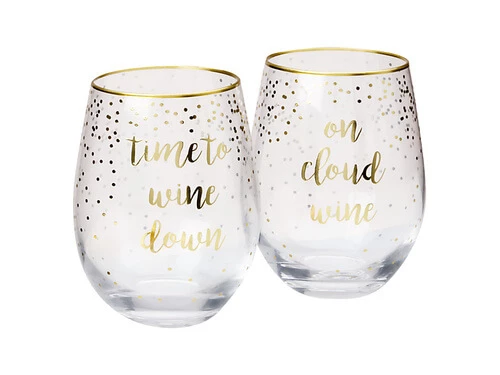 Celebrations Stemless Glass 500ML Set Of 2 Cloud Time Gift Boxed 1 Celebrations Stemless Glass 500ML Set Of 2 Cloud Time Gift Boxed