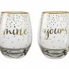 Celebrations Stemless Glass 500ML Set Of 2 Mine Yours Gift Boxed