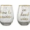 Celebrations Stemless Glass 500ML Set Of 2 Unwine Cloud Gift Boxed