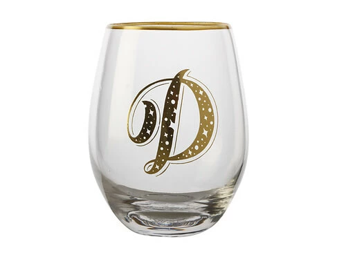 The Letterettes Stemless Glass 500ML D Gift Boxed"" 1 The Letterettes Stemless Glass 500ML D Gift Boxed""