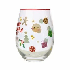 Kasey Rainbow Sparkly Season Stemless Glass 500ML Red Gift Boxed -homeless mug-shop fk0076 a1