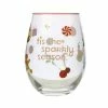 Kasey Rainbow Sparkly Season Stemless Glass 500ML Pink Gift Boxed