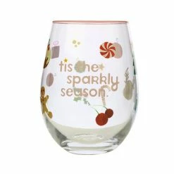 Kasey Rainbow Sparkly Season Stemless Glass 500ML Pink Gift Boxed