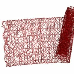 Glitz Lace Runner 150x30cm Red
