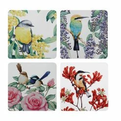 Royal Botanic Gardens - Garden Friends Cork Back Coaster 10.5cm Set Of 4 Gift Boxed