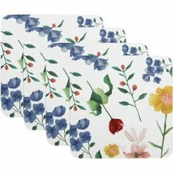 Posy Cork Back Coaster 10.5cm Set Of 4 Gift Boxed