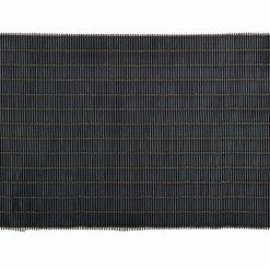 Table Accents Lurex Bamboo Weave Placemat 45x30cm Black W/Gld