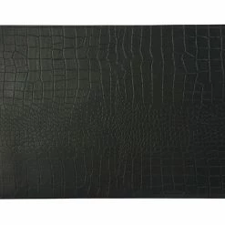 Table Accents Leather Look Alligator Placemat 43x30cm Black
